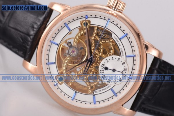 Patek Philippe Replica Grand Complicaitons Skeleton Watch Rose Gold PP-5849